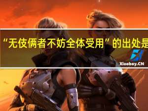 “无伎俩者不妨全体受用”的出处是哪里