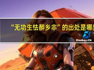 “无功生怯醉乡非”的出处是哪里
