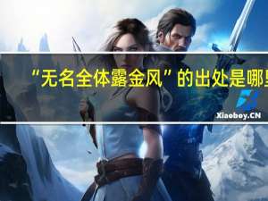 “无名全体露金风”的出处是哪里