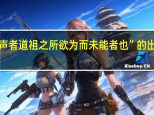 “无声者道祖之所欲为而未能者也”的出处是哪里