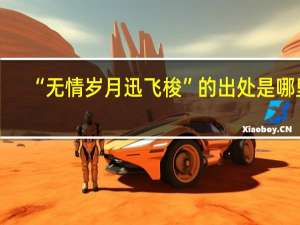 “无情岁月迅飞梭”的出处是哪里