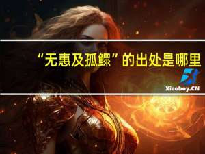 “无惠及孤鳏”的出处是哪里