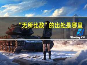 “无所比数”的出处是哪里