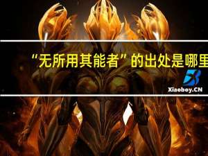 “无所用其能者”的出处是哪里