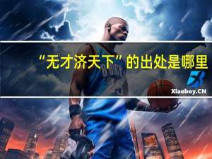 “无才济天下”的出处是哪里