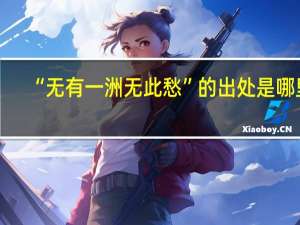 “无有一洲无此愁”的出处是哪里