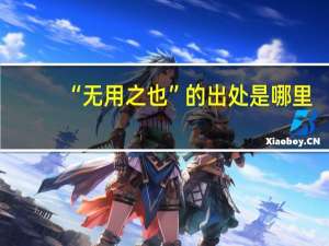 “无用之也”的出处是哪里