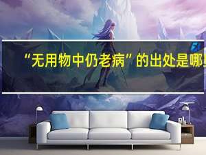 “无用物中仍老病”的出处是哪里