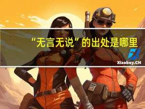 “无言无说”的出处是哪里