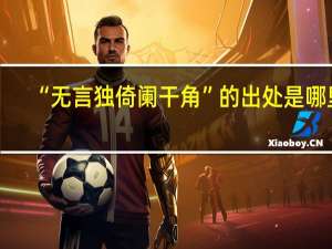 “无言独倚阑干角”的出处是哪里