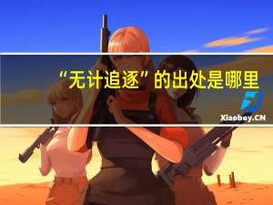 “无计追逐”的出处是哪里