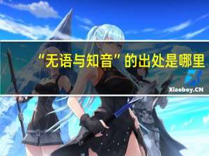 “无语与知音”的出处是哪里
