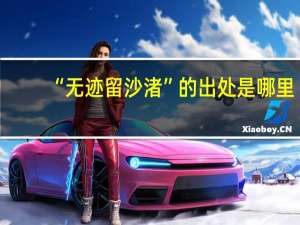 “无迹留沙渚”的出处是哪里