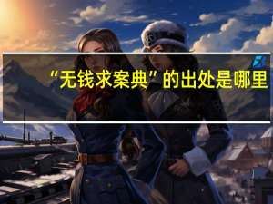 “无钱求案典”的出处是哪里