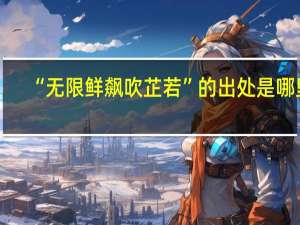 “无限鲜飙吹芷若”的出处是哪里
