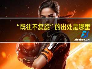 “既往不复旋”的出处是哪里