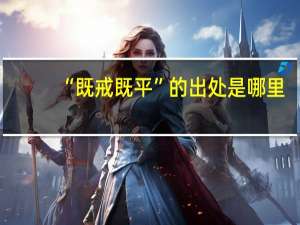 “既戒既平”的出处是哪里