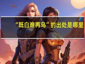 “既白难再乌”的出处是哪里