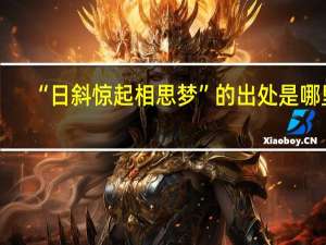 “日斜惊起相思梦”的出处是哪里