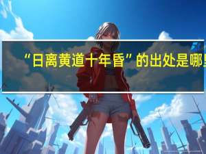“日离黄道十年昏”的出处是哪里