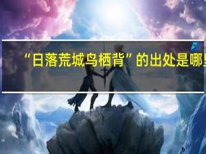 “日落荒城鸟栖背”的出处是哪里