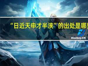 “日近天申才半浃”的出处是哪里