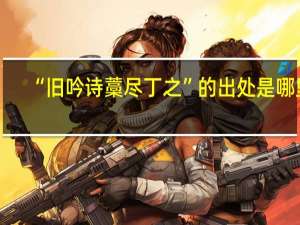 “旧吟诗藁尽丁之”的出处是哪里