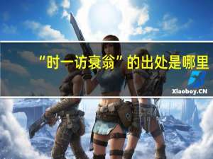 “时一访衰翁”的出处是哪里