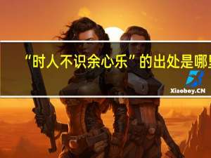 “时人不识余心乐”的出处是哪里