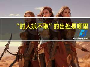 “时人嫌不取”的出处是哪里