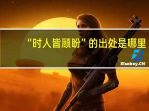 “时人皆顾盼”的出处是哪里