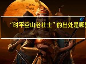 “时平空山老壮士”的出处是哪里
