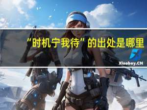 “时机宁我待”的出处是哪里