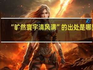 “旷然寰宇清风满”的出处是哪里