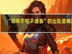 “明年不怕不逢春”的出处是哪里