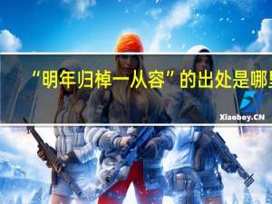 “明年归棹一从容”的出处是哪里