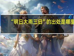 “明日大雨三日”的出处是哪里
