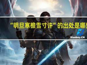 “明旦寒檐雪寸许”的出处是哪里