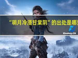 “明月冷浸甘棠阴”的出处是哪里