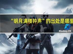 “明月满楼钟声”的出处是哪里