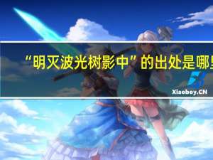 “明灭波光树影中”的出处是哪里