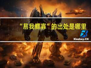 “易我鳏寡”的出处是哪里