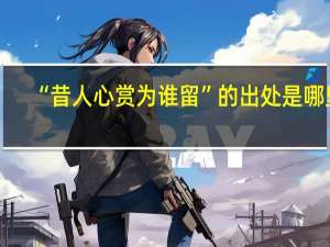 “昔人心赏为谁留”的出处是哪里
