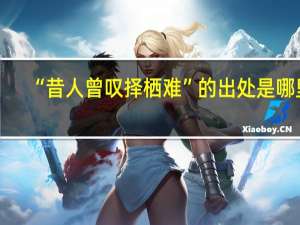 “昔人曾叹择栖难”的出处是哪里