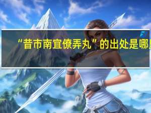 “昔市南宜僚弄丸”的出处是哪里