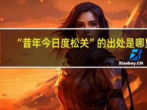 “昔年今日度松关”的出处是哪里