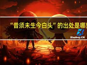 “昔须未生今白头”的出处是哪里