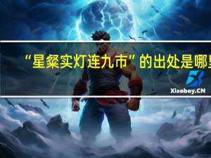 “星粲实灯连九市”的出处是哪里