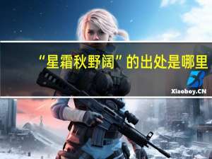“星霜秋野阔”的出处是哪里