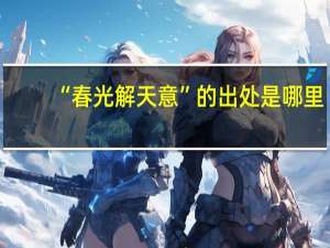 “春光解天意”的出处是哪里